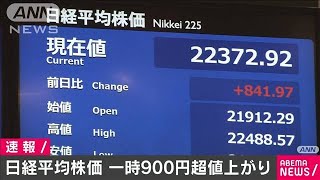 平均株価一時900円超値上がり　NYダウ上昇に安心感(20/06/16)