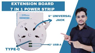 Best Extension board with USB port | embox extension board | extension board with USB \u0026 type C