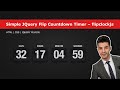 Simple JQuery Flip Countdown Timer – flipclockjs