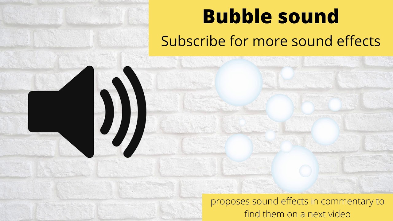 Free Bubble Sound Effect Youtube