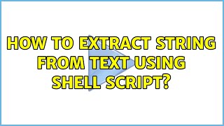 How to extract string from text using shell script?