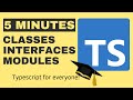 How to use Classes, modules and interfaces #typescript