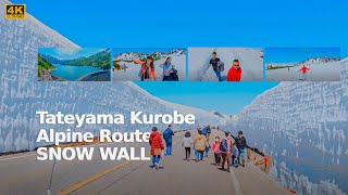 [4K] Incredible! Corridor of the Snow Wall! Tateyama Kurobe Alpine Route - Travel with Kanchan