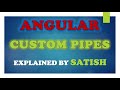 #angular Angular | Custom Pipes | How to create a custom pipe in Angular | learn step by step