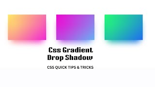 How To Make CSS Gradient Shadow Drop | Quick CSS Tips And Tricks