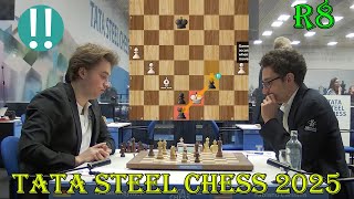 ROOK SAC!! Vincent Keymer vs Fabiano Caruana || Tata Steel Chess 2025 - R8