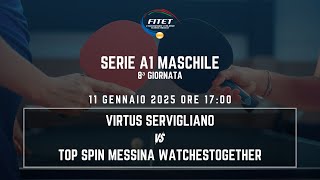 SERIE A1 M | VIRTUS SERVIGLIANO vs TOP SPIN MESSINA WATCHESTOGETHER