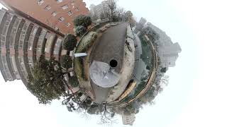 [パノラマ] Tiny Planet 2022年1月6日の雪