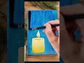 🌟let s paint a glowing candle ✨️ christmaspainting watercolor art watercolortutorial