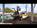 matexpo 2019 demo of ahlmann az 95f 8th gen liebherr 924 and mecalac 6mcr