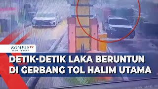 Detik-detik Kecelakaan Beruntun di Gerbang Tol Halim Utama