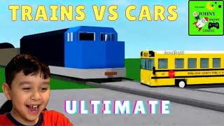 Johny Shows Trains Vs Cars Ultimate With Bus Crashes