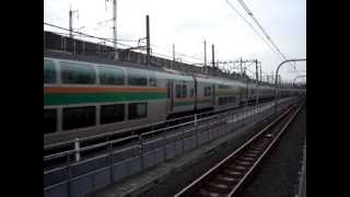 赤羽駅にて 東武100系特急スペーシア JRE231系湘南新宿ライン 2009.0923