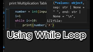 Multiplication Table Using While Loop in Python #apnacode #while_loop #loop #python #shortvideo