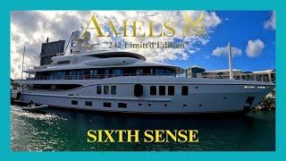 Superb! 242'/74m Amels 242 Limited Edition series Superyacht SIXTH SENSE in the Caribbean | 4K