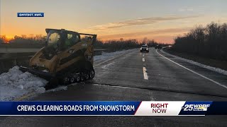 FDOT crews clearing roads from snowstorm