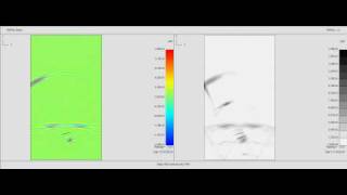 PZFlex - Ultrasonic wave interaction with angled defect