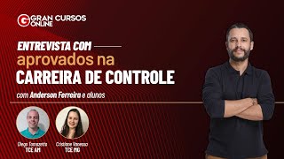 Entrevista com aprovados na Carreira de Controle com alunos Diego (TCE AM) e Cristiane (TCE MG)