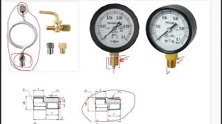 圧力計の取付けネジは2種類有ります。