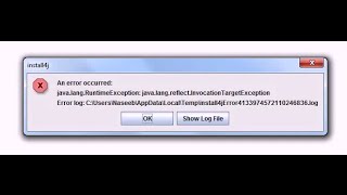 Fix java runtime error or install4j error 2022