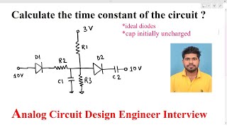 Analog circuit design engineer interview _ find time constant of diode based RC circuits