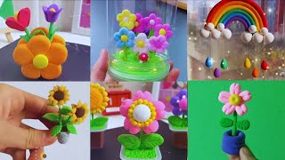 ক্লে দিয়ে  ফুলসহ বিভিন্ন জিনিস বানানো  || clay diya jinis banana || clay Art || DIY ART