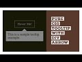 Pure CSS Tooltip with Div Arrow