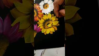 🟡💫 AMAZING Sunflower 🌻  Painting Bouquet Of Flowers #shorts