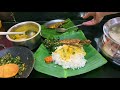 ഇല തോരൻ പുളിശ്ശേരി മീൻ വറുത്തത് kerala lunch menu youtube