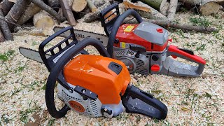 Stihl MS 181 \u0026 Dedra DED8712 cięcie drewna na opał