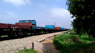 Mixed Freight Train led by handsome LHF WDG4