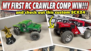 My First RC Crawler Comp Win...A SMALL Victory! And Check Out This Custom SCX24!