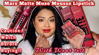 *New* Mars Matte Muse Mousse Lipstick| Review | Swatches| Wear Test