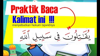 praktik baca dengan menyebutkan hukum tajwidnya