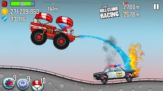 Hill Climb Racing - FIRE TRUCK rescue Police car in HIGHWAY Android Gameplay