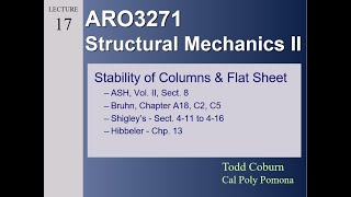 Stress Analysis II: L-17 Stability - Buckling of Flat Plates