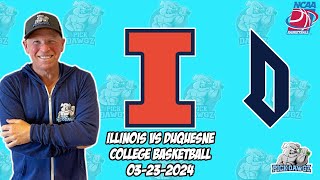 Illinois vs Duquesne 3/23/24 Free College Basketball Picks and Predictions  | March Madness