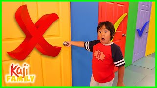 Don't Choose the Wrong Door Challenge on Ryan's Mystery Playdate!