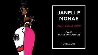 JANELLE MONAE MET GALA 2019 | Fashion Illustration | MHDesignsPH