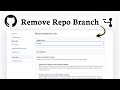 How to delete a GitHub branch (Update Repository)