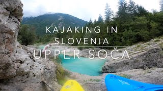 Kajaking in Slovenia (upper soca) at different water level