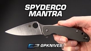 Spyderco Mantra Frame Lock Flipper Overview