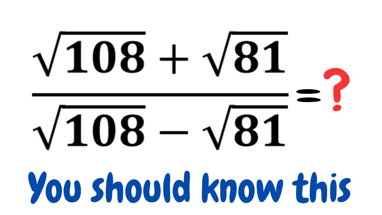Square Root Problem Youtube