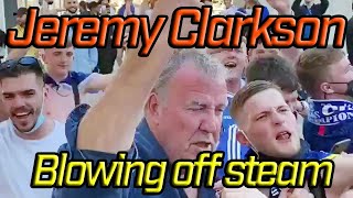 Jeremy Clarkson Blowing Off Steam at the Champions League Football Final 2021