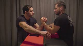 Armwrestling training clips (12): pulling a friend from Italy