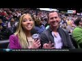 Atlanta Braves outfielder Drew Stubbs takes in an Atlanta Hawks game