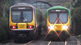 2 x IE 29000 Class DMU Trains - Seapoint Station, Dublin