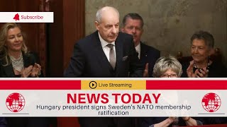 🛑 Hungary president signs Sweden's NATO membership ratification | TGN News