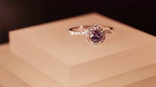 Stunning Natural Alexandrite Diamond 18k White Gold Ring www.TheAlexandrite.com