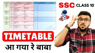 SSC Class 10th Timetable🔥🥵 || Maharahstra State Board || Parth Momaya